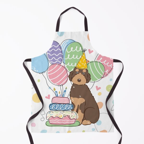 Item preview, Brown Tan Aussiedoodle Aussie Doodle Dog Birthday Party designed and sold by Lulupainting.