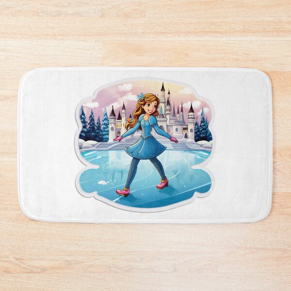 Item preview, Princess in blue dress dancing on ice (white background) designed and sold by Tabuku.
