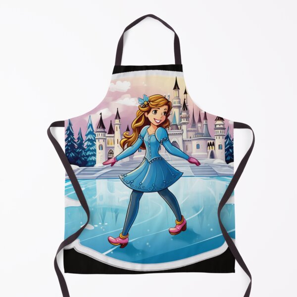 Item preview,  Princess in blue dress dancing on ice (black background) designed and sold by Tabuku.