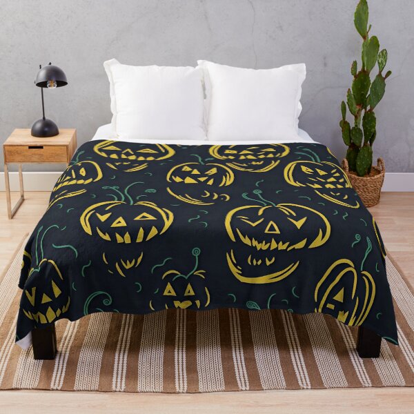 Item preview, pattern of smiling pumpkins for Halloween designed and sold by Omarupattern51.