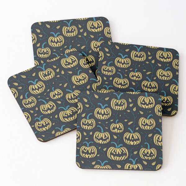 Item preview, scary pumpkins in pattern for Halloween designed and sold by Omarupattern51.