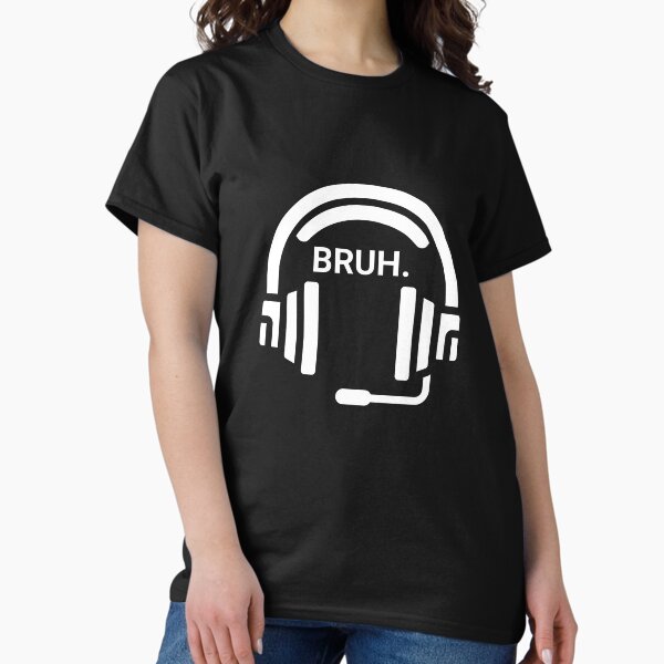 Vista previa del artículo con la obra «Gamer Bruh», diseñado y vendido por Jennifer Adu.