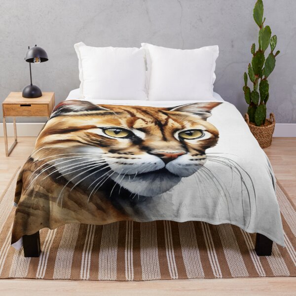 Item preview, Abstract Watercolor of an African Golden Cat  designed and sold by BirdsnStuff.