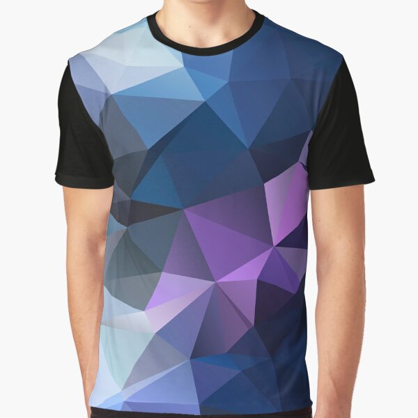 Polygonal illustration of Pink flower t shirt design, vector