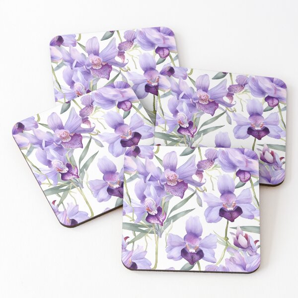 Item preview, Watercolor Orchid Pattern 22 designed and sold by DigitalPatternx.