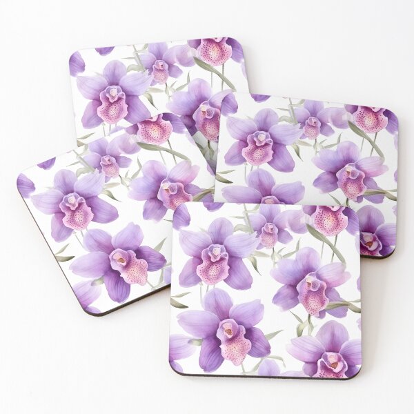 Item preview, Watercolor Orchid Pattern 23 designed and sold by DigitalPatternx.