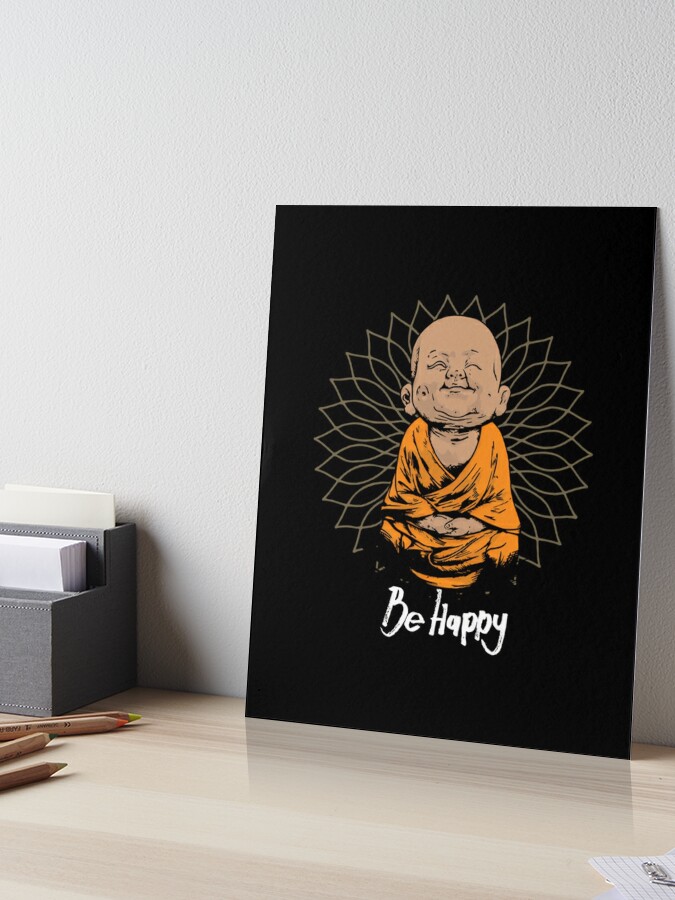 LITTLE BUDDHA - BE HAPPY POSTER Paper Print - Art & Paintings