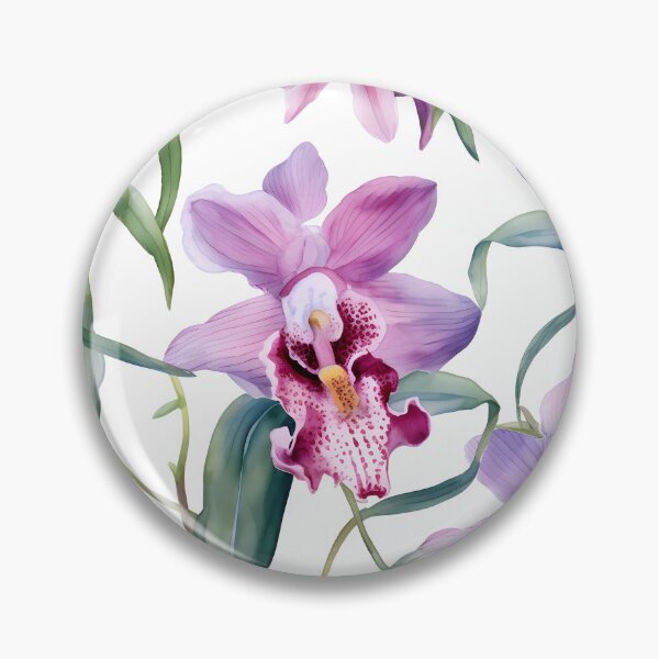 Item preview, Watercolor Orchid Pattern 24 designed and sold by DigitalPatternx.
