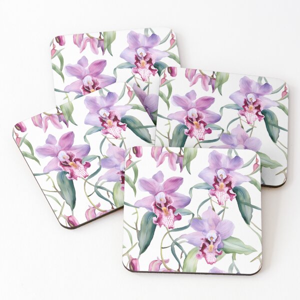 Item preview, Watercolor Orchid Pattern 24 designed and sold by DigitalPatternx.