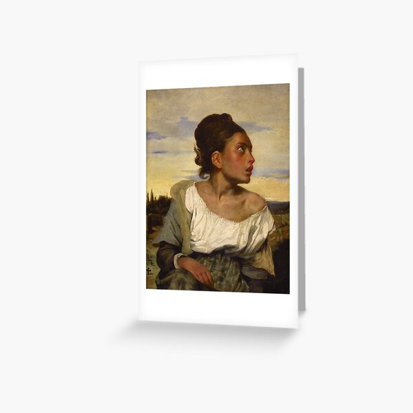 Item preview, Orphan Girl at the Cemetery( Young Orphan Girl in the Cemetery)-Eugène Delacroix designed and sold by LexBauer.