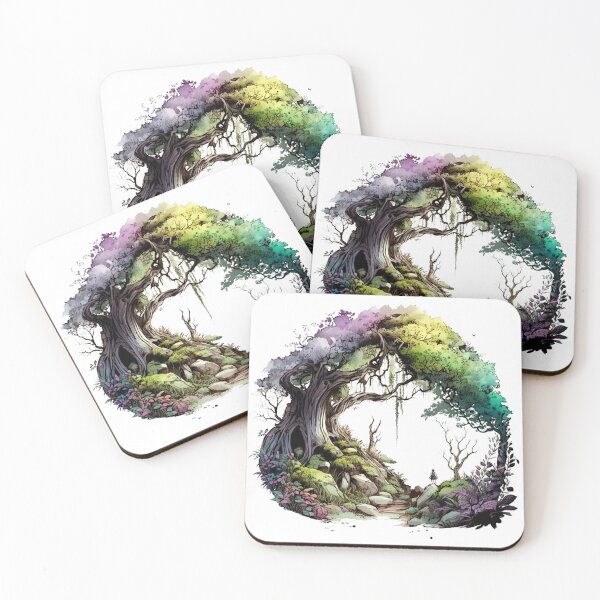 Item preview, Fantasy watercolor forest designed and sold by Estalon.