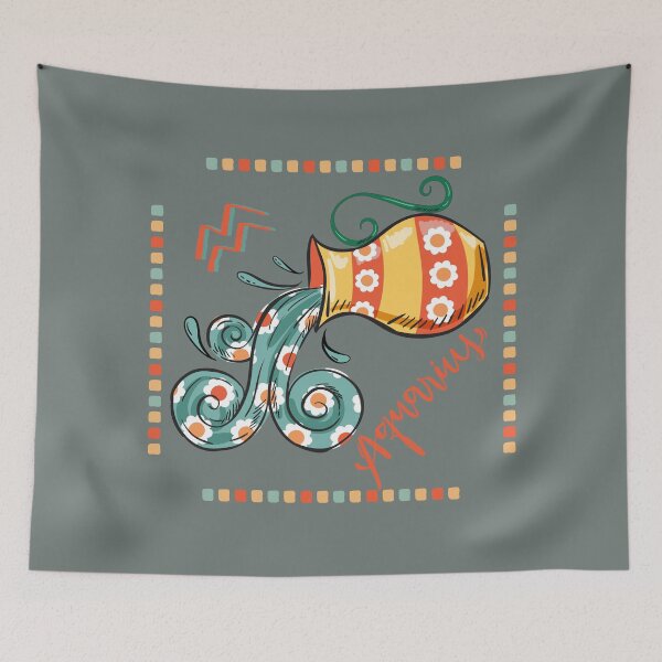 Item preview, water bearer, aquarius, zodiac sign designed and sold by NellyandBryan.