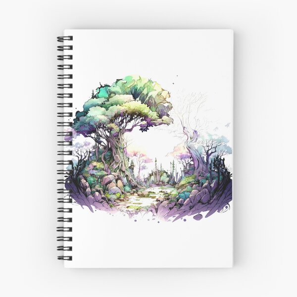 Item preview, Fantasy watercolor forest designed and sold by Estalon.