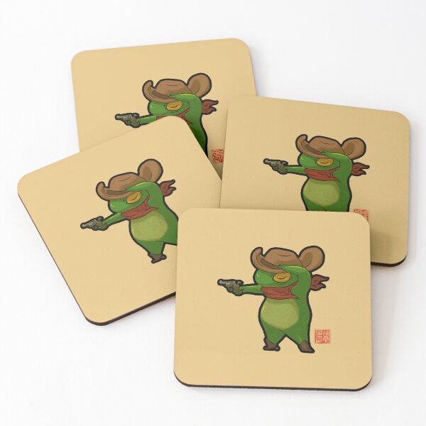 Item preview, cowboy cowgirl cute frog designed and sold by DingHuArt.