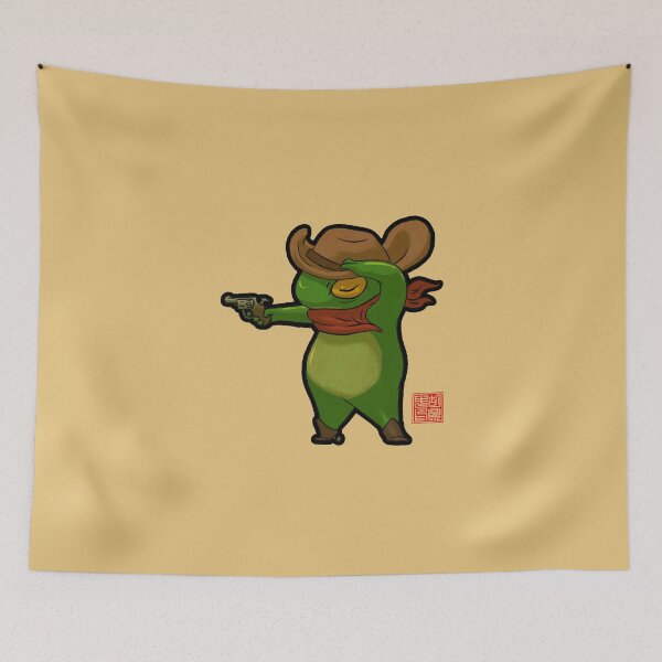 Item preview, cowboy cowgirl cute frog designed and sold by DingHuArt.