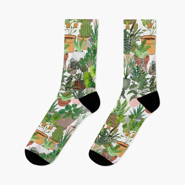 Item preview, Patrón de plantas de maceta designed and sold by KapowStickers.