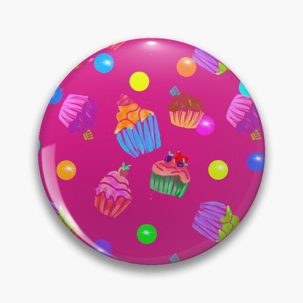 Item preview, Cupcake Partytime Hot Pink Blue Orange designed and sold by ArtFabric.