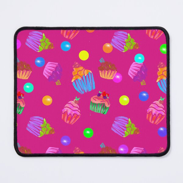 Item preview, Cupcake Partytime Hot Pink Blue Orange designed and sold by ArtFabric.