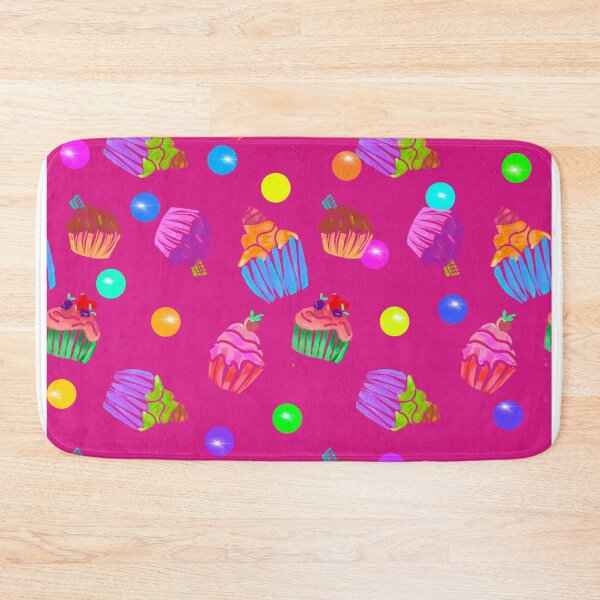 Item preview, Cupcake Partytime Hot Pink Blue Orange designed and sold by ArtFabric.