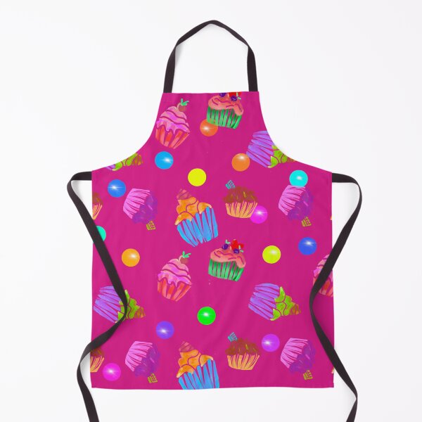 Item preview, Cupcake Partytime Hot Pink Blue Orange designed and sold by ArtFabric.