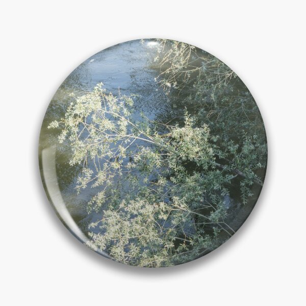 Item preview, Silvery Greens - River Current and Sunlit Weeping Willow Branches designed and sold by Georgia Mizuleva.