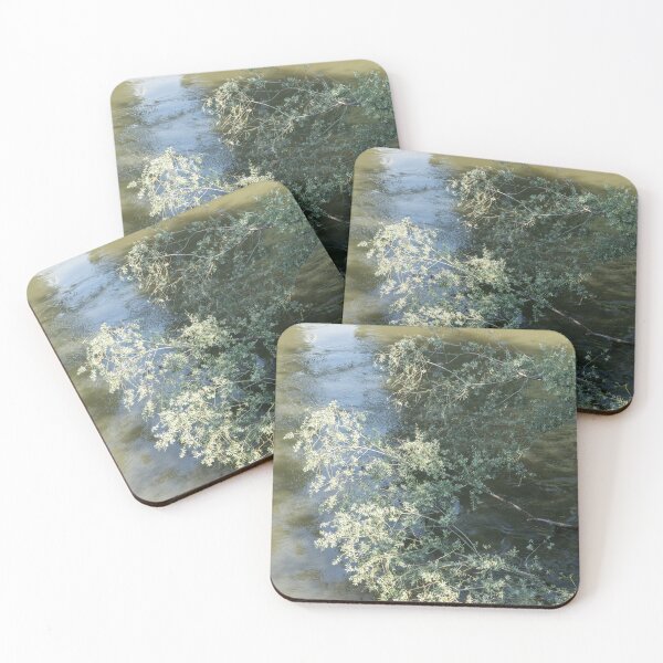 Item preview, Silvery Greens - River Current and Sunlit Weeping Willow Branches designed and sold by Georgia Mizuleva.