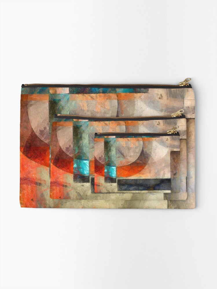 Thumbnail 2 of 4, Zipper Pouch, Crossroads Abstract designed and sold by peanutroaster.