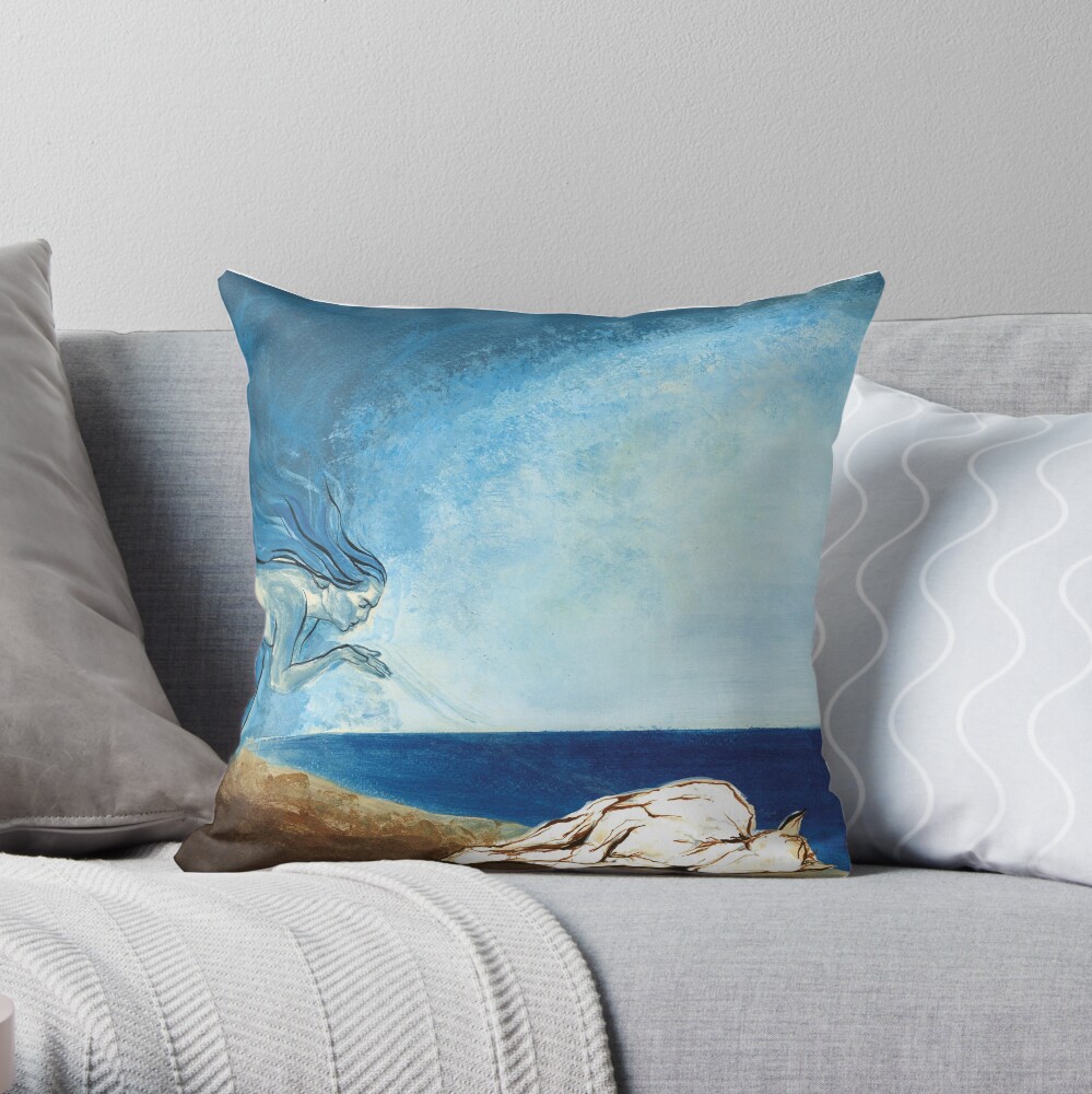 Wind Woman Children's book Throw Pillow