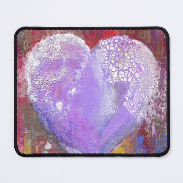 Item preview, Textured purple heart painting designed and sold by DoriAnderson.