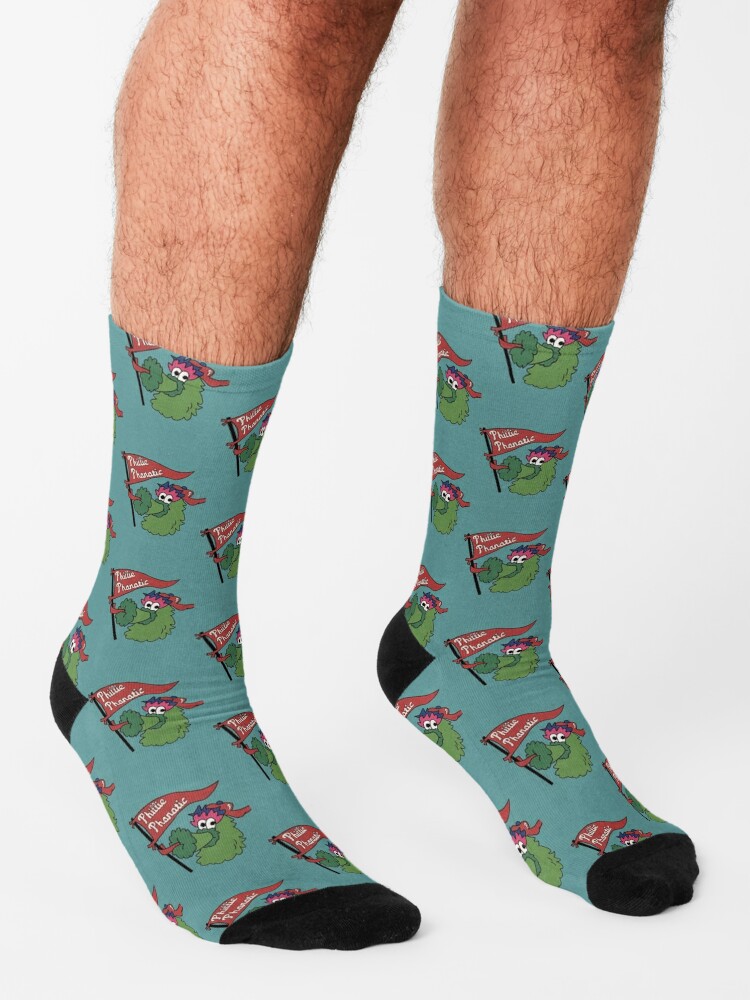 Phillies Phanatic Baseball Socks, Philadelphia Socks, Philadelphia Phillies Socks, Phillies Baseball Team Gear, Fun Phillie Phanatic Socks