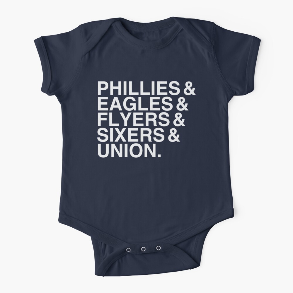 Philadelphia Baby Bodysuit. Phillies Eagles Sixers Flyers 