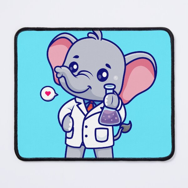 Item preview, Cute Elephant Scientist: Holding Lab Tube Cartoon designed and sold by hjian8219.