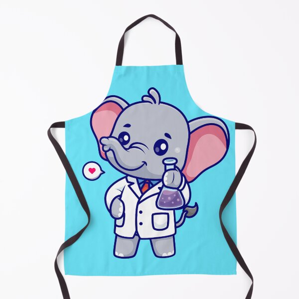 Item preview, Cute Elephant Scientist: Holding Lab Tube Cartoon designed and sold by hjian8219.