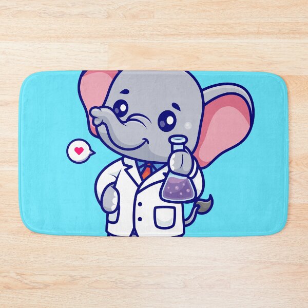 Item preview, Cute Elephant Scientist: Holding Lab Tube Cartoon designed and sold by hjian8219.