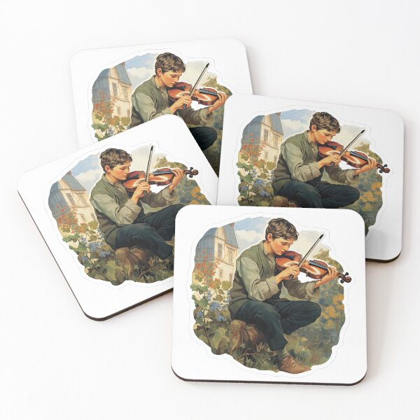 Item preview, boy playing the violin  designed and sold by abmkf.