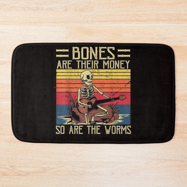 Item preview, Bones Are Their Money Skeleton Playing Guitar Retro Vintage designed and sold by ROBERTJEN.