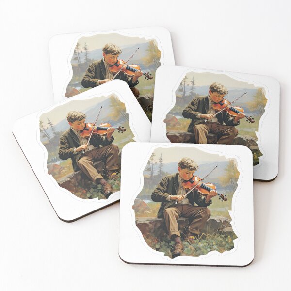 Item preview, Boy playing violin outside designed and sold by abmkf.