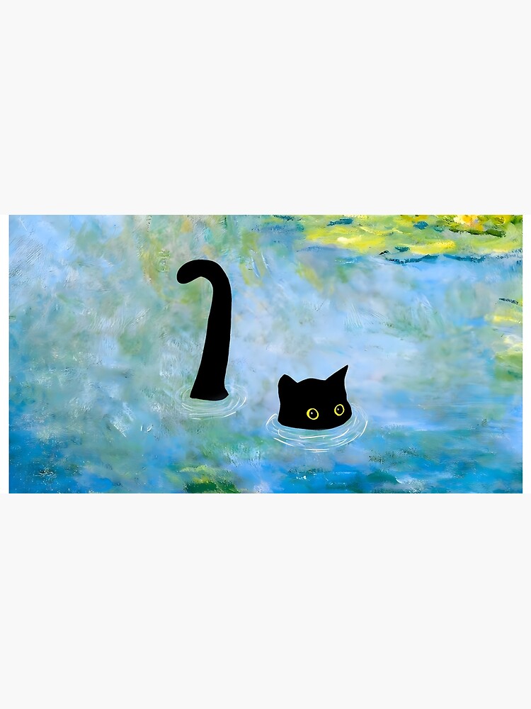 Thumbnail 5 of 5, Mouse Pad, Claude Monet, Cat in Water Lilies, 1906 designed and sold by outdoorway.