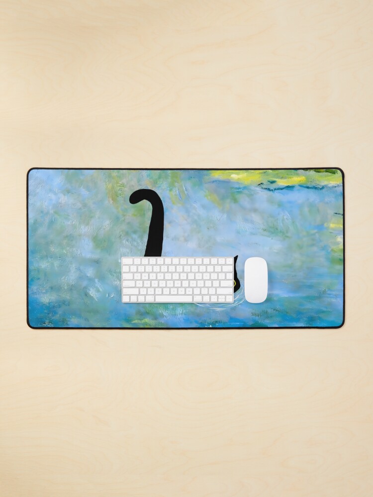Thumbnail 1 of 5, Mouse Pad, Claude Monet, Cat in Water Lilies, 1906 designed and sold by outdoorway.
