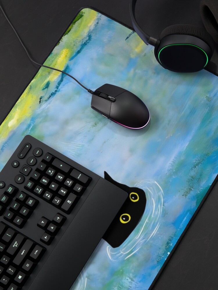 Thumbnail 4 of 5, Mouse Pad, Claude Monet, Cat in Water Lilies, 1906 designed and sold by outdoorway.