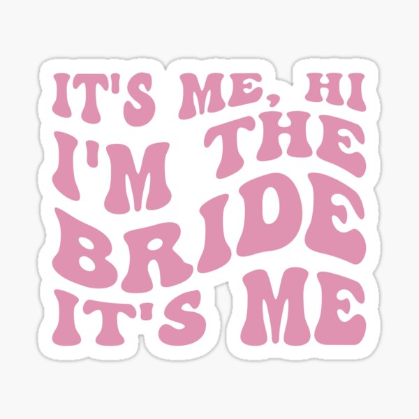 Vista previa del artículo con la obra «Soy yo, hola soy la novia Soy yo - Wavy Groovy Pink», diseñado y vendido por My Sweet Engagement.