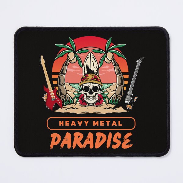 Item preview, Heavy Metal Paradise; Guitars; Island with Sandy Beach, Palm Trees, and Guitars designed and sold by evaninla.