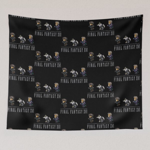 Item preview, Clive, Torgal, and Cid Logo Design  FFXVI Pixel Party Members  Final Fantasy 16 designed and sold by EusebiaMathe.