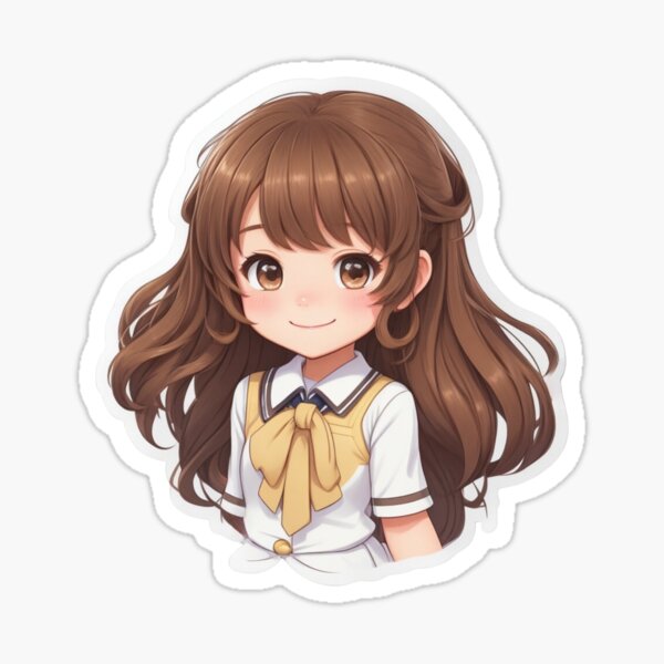 Hair Anime Animehair Brownhair Girl Sticker By Eiaki - Cartoon Png,Anime  Hair Png - free transparent png images 