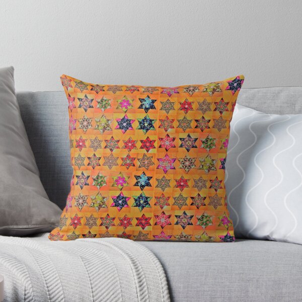 ORIGAMI STARS PATTERN (LARGE) Throw Pillow