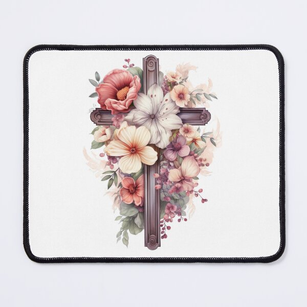 Item preview, Cross with flowers  designed and sold by Redbubblesassy.