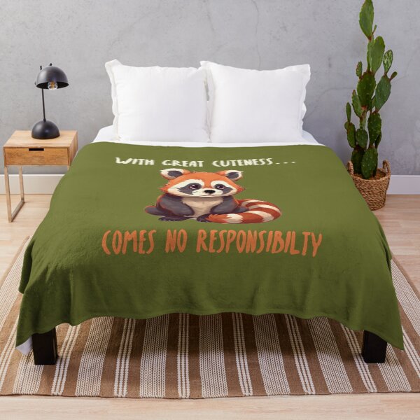 Item preview, With Great Cuteness Comes No Responsibility - Cute Red Panda designed and sold by GVRDesign.