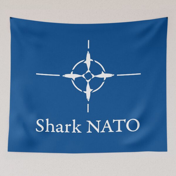 Item preview, Shark NATO Flag with Wordmark designed and sold by Steve Lovelace.