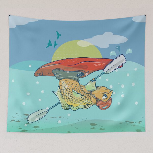 Item preview, Fish white water kayaking designed and sold by piedaydesigns.