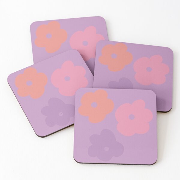 Item preview, Pastel Purple Pink Orange Retro Jumbo Flower Power Abstract Contemporary Pattern designed and sold by ZodiacGradient.